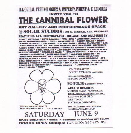 The Cannibal Flower exhibition flyer